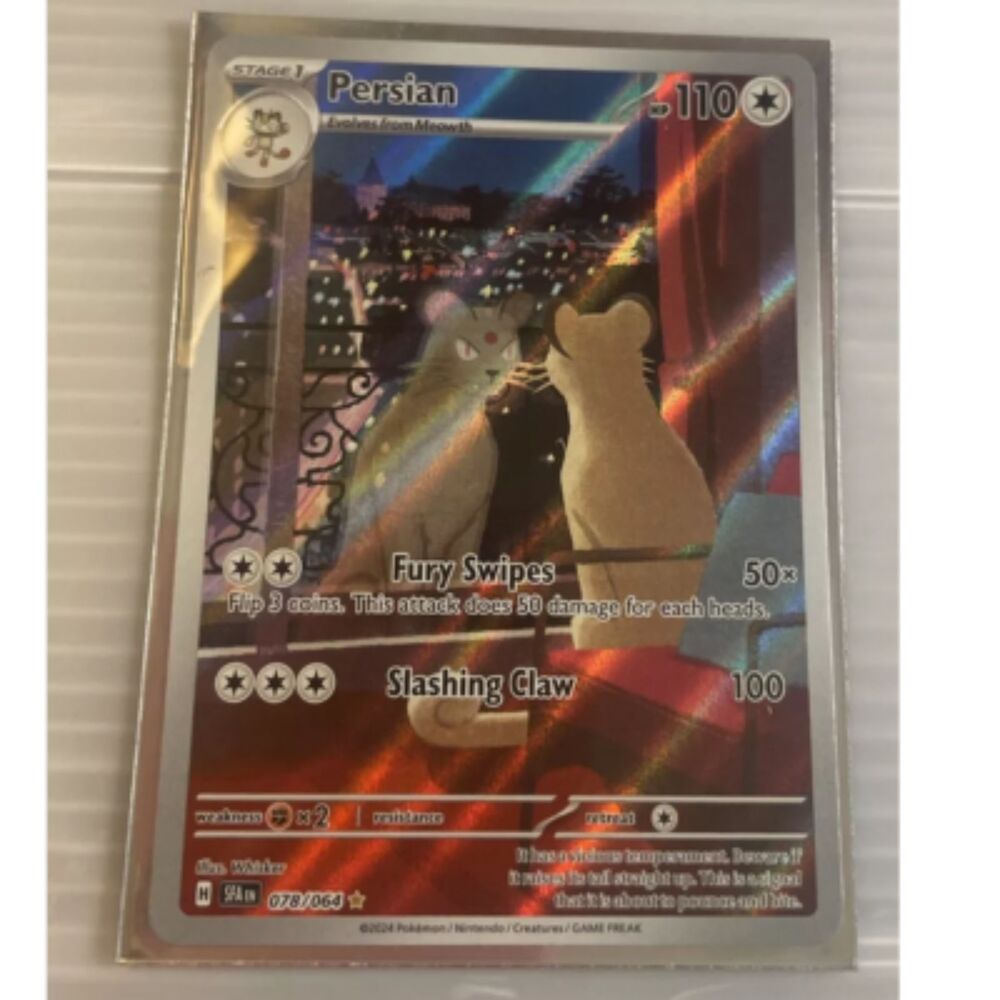 Persian Illustration Rare 078/064 2024 Pokemon Shrouded Fable Card - English, NM
